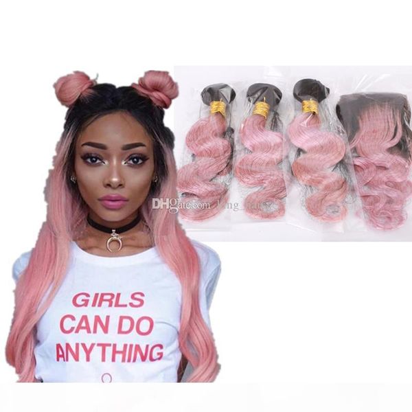 8a malaysian human virgin hair ombre #1b pink body wave 3 bundles with ear to ear 13x4 lace frontal closure, Black
8a malaysian human virgin hair ombre #1b pink body wave 3 bundles with ear to ear 13x4 lace frontal closure, Black