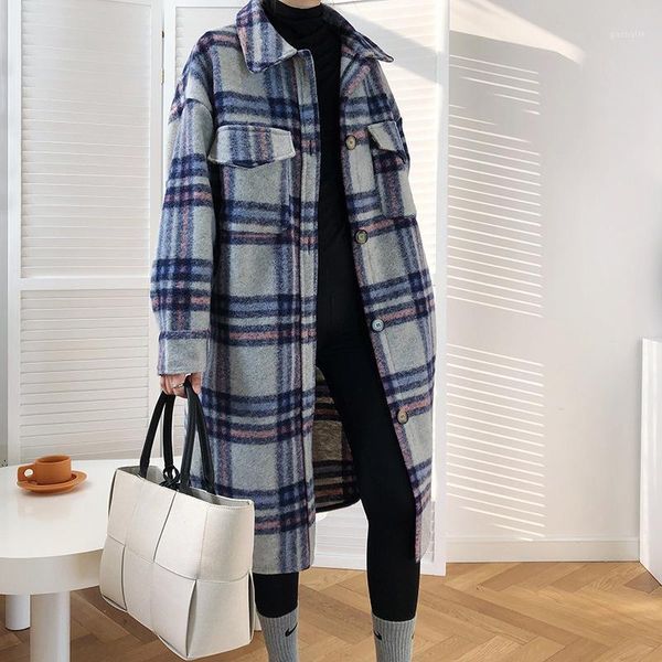 retro silhouette plaid woolen coat women's mid-length autumn and winter korean thick woolen plaid coat1, Black
retro silhouette plaid woolen coat women's mid-length autumn and winter korean thick woolen plaid coat1, Black