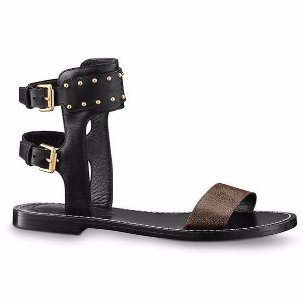 women leather sandals striking gladiator style designer lady outdoor sole flat canvas strap letter plain sandal, Black
women leather sandals striking gladiator style designer lady outdoor sole flat canvas strap letter plain sandal, Black
