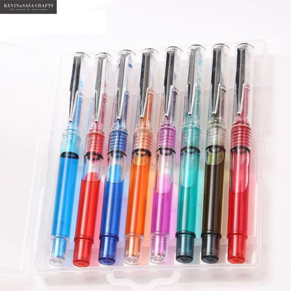 clear fountain pen 8 color ink gift package school supplies 0.38mm office supplies office accessories pen ink
clear fountain pen 8 color ink gift package school supplies 0.38mm office supplies office accessories pen ink