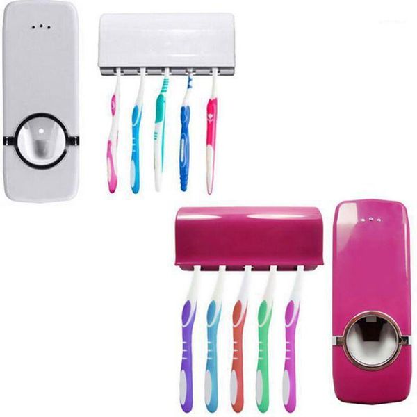 bath accessory set 1 tooth brush holder automatic toothpaste dispenser + 5 toothbrush wall mount stand bathroom tools1
bath accessory set 1 tooth brush holder automatic toothpaste dispenser + 5 toothbrush wall mount stand bathroom tools1