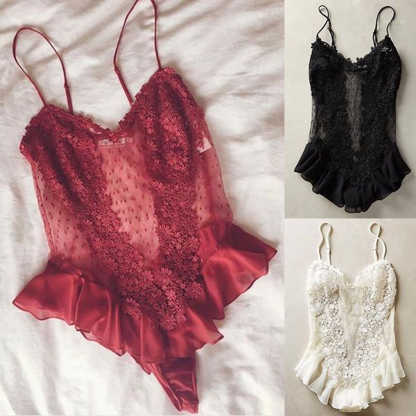 women lingerie silk lace mesh sleeveless solid babydoll nightdress sleepwear bodysuits erotic see-through costume1, Red;black
women lingerie silk lace mesh sleeveless solid babydoll nightdress sleepwear bodysuits erotic see-through costume1, Red;black