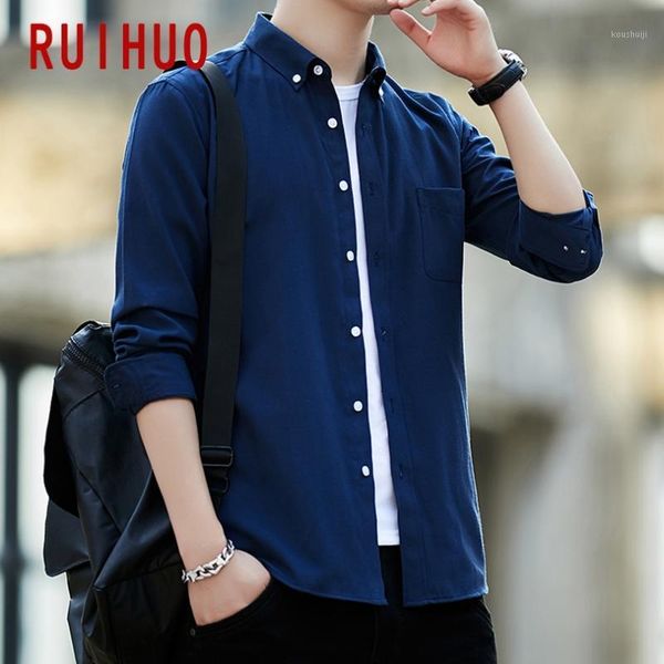 ruihuo 2020 new spring solid long sleeve shirt men slim fit oxford casual shirts men clothing turn-down collar brand -5xl1, White;black
ruihuo 2020 new spring solid long sleeve shirt men slim fit oxford casual shirts men clothing turn-down collar brand -5xl1, White;black