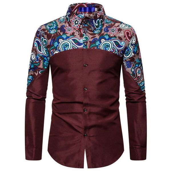 men's casual shirts floral shirt long sleeve for men stitched cashew printed blouse black navy, White;black
men's casual shirts floral shirt long sleeve for men stitched cashew printed blouse black navy, White;black