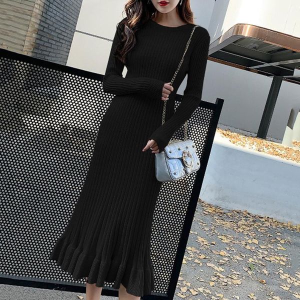 women fashion pleated knitted dress autumn winter elegant sweater dresses black long sleeve midi vestido 2021 new pullovers1, Black;gray
women fashion pleated knitted dress autumn winter elegant sweater dresses black long sleeve midi vestido 2021 new pullovers1, Black;gray