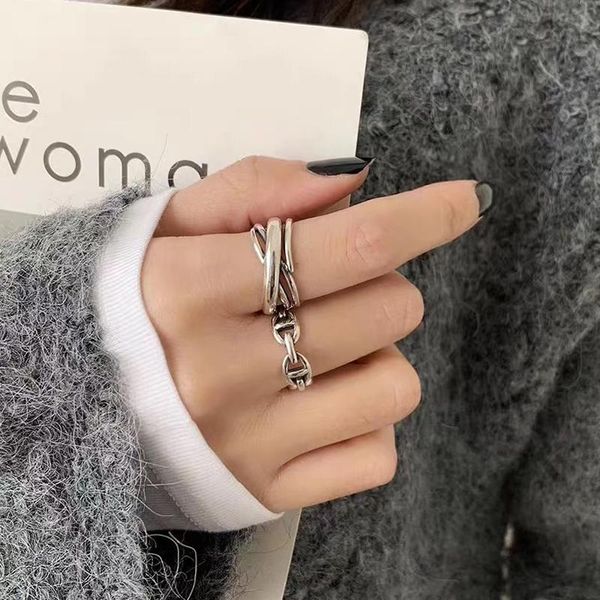 cluster rings kinel s925 sterling silver ring personality multi-layer cross vintage jewelry neutral style simple open gift, Golden;silver
cluster rings kinel s925 sterling silver ring personality multi-layer cross vintage jewelry neutral style simple open gift, Golden;silver