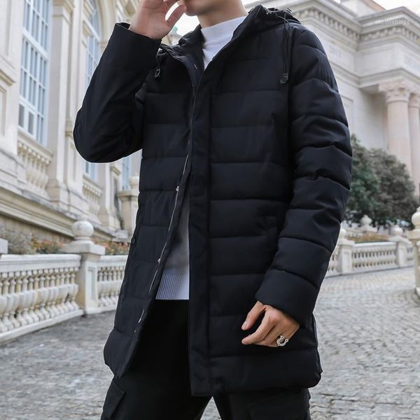 men's winter jacket men 2020 long warm casual hooded cotton padded jackets coats male comfortable solid thick jacket for men1, Black
men's winter jacket men 2020 long warm casual hooded cotton padded jackets coats male comfortable solid thick jacket for men1, Black