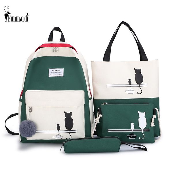 funmardi 4pcs/set panelled women backpack canvas cat pattern school bag for girl patchwork backpack female shoulder bag wlhb2065 c1023
funmardi 4pcs/set panelled women backpack canvas cat pattern school bag for girl patchwork backpack female shoulder bag wlhb2065 c1023