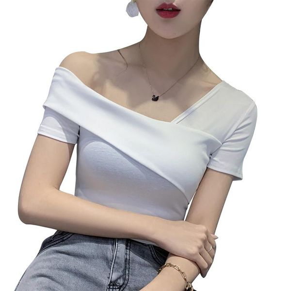 women's t-shirt off the shoulder for women skew collar korean stlye short sleeve tees t shirts black white cloths camiseta
women's t-shirt off the shoulder for women skew collar korean stlye short sleeve tees t shirts black white cloths camiseta