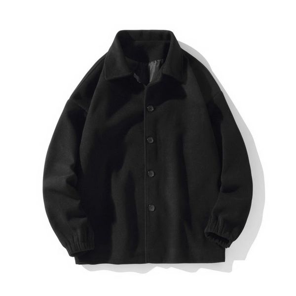 men's wool & blends woolen coat overcoat student youth loose casual large jacket man thicken trench business male solid classic, Black
men's wool & blends woolen coat overcoat student youth loose casual large jacket man thicken trench business male solid classic, Black