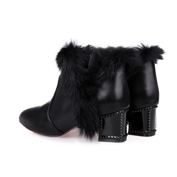 2021 the new style festive round toe warm winter plucky ankle hair rivets rabbit zipper high heels with riding boots women's shoes zhcn, Black
2021 the new style festive round toe warm winter plucky ankle hair rivets rabbit zipper high heels with riding boots women's shoes zhcn, Black