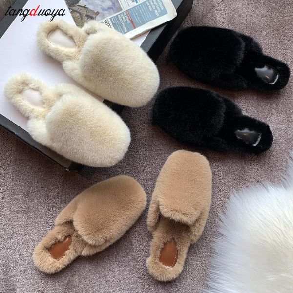 slippers furry women winter home shoes house warm faux fur ladies soft plush female cover toe slides, Black
slippers furry women winter home shoes house warm faux fur ladies soft plush female cover toe slides, Black