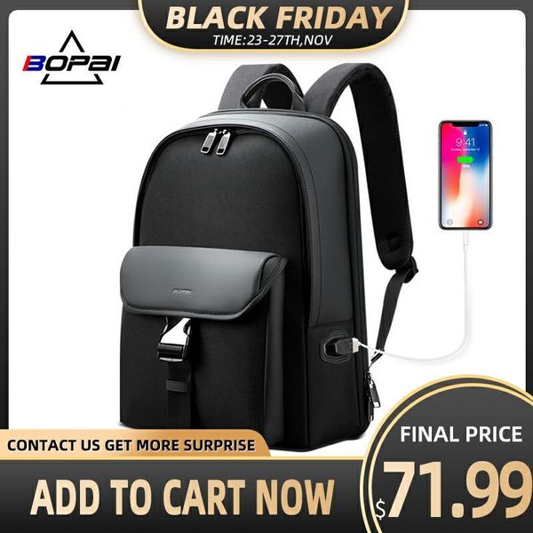 bopai brand men's business casual shoulder bag 15.6 inch computer bag trend fashion simple travel backpack
bopai brand men's business casual shoulder bag 15.6 inch computer bag trend fashion simple travel backpack
