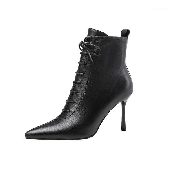 2021 genuine leather women ankle boots autumn winter thin high heels women boots lace up night club shoes woman1, Black
2021 genuine leather women ankle boots autumn winter thin high heels women boots lace up night club shoes woman1, Black