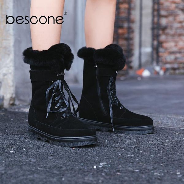 bescone stylish winter ladies boots casual lace-up round toe 4 cm med heel shoes basic handmade comfortable women boots bo279, Black
bescone stylish winter ladies boots casual lace-up round toe 4 cm med heel shoes basic handmade comfortable women boots bo279, Black