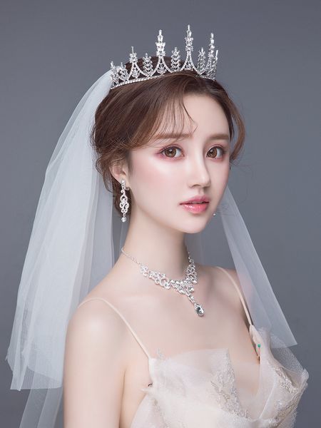 bridal headdress super immortal korean wedding dress atmosphere crown ceremony fairy toast clothing accessories, Silver
bridal headdress super immortal korean wedding dress atmosphere crown ceremony fairy toast clothing accessories, Silver
