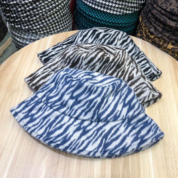 little zebra print retro fisherman hat autumn winter outdoor warm hat designer fashion women's bucket basin hat, Blue;gray
little zebra print retro fisherman hat autumn winter outdoor warm hat designer fashion women's bucket basin hat, Blue;gray
