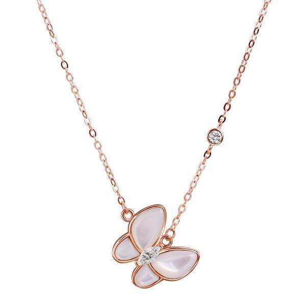 chains 925 sterling silver white fritillaria butterfly chain necklace rose gold full diamond bow pendant for women valentine's day gift
chains 925 sterling silver white fritillaria butterfly chain necklace rose gold full diamond bow pendant for women valentine's day gift