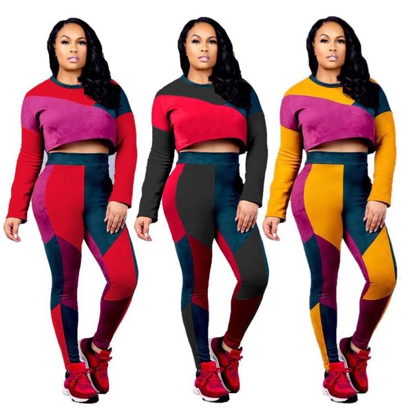 fashion womens spring autumn casual long sleeve pants jumpsuit 2 piece set clothing