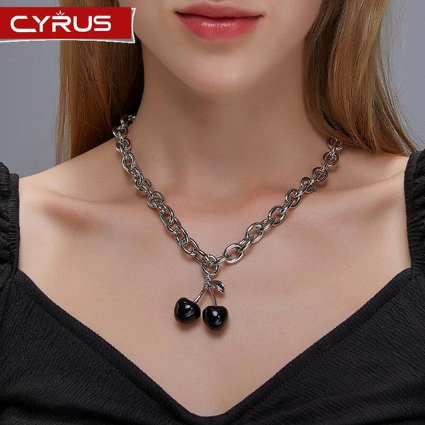 2021 punk black cherry pendant vintage chain choker necklace metal women cute party jewellery accessories girl gift new fashion, Silver
2021 punk black cherry pendant vintage chain choker necklace metal women cute party jewellery accessories girl gift new fashion, Silver