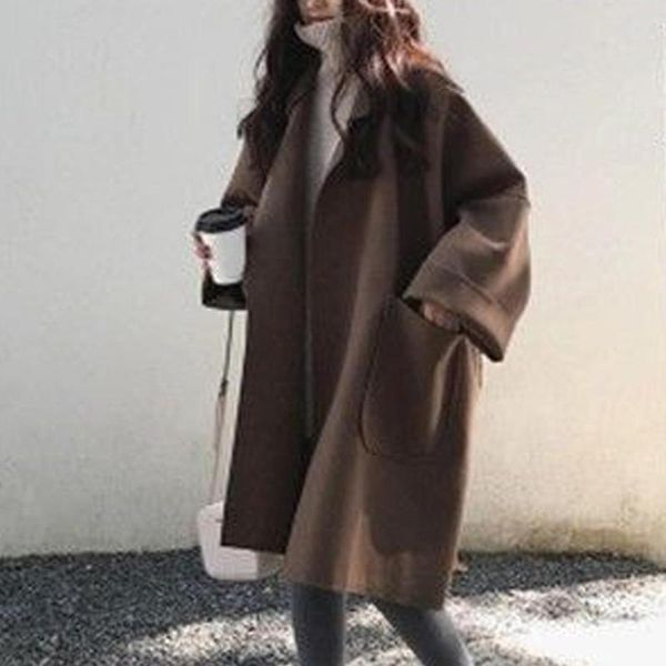 2020 women's large coats fashion woolen long solid color coats women woolen coat winter coat cardigan elegant, Black
2020 women's large coats fashion woolen long solid color coats women woolen coat winter coat cardigan elegant, Black