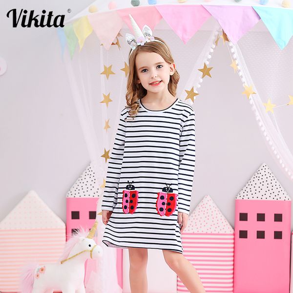vikita girls cartoon dresses long sleeve baby girls striped clothes vestido unicornio infantil toddlers autumn unicorn clothing lj200921, Red;yellow
vikita girls cartoon dresses long sleeve baby girls striped clothes vestido unicornio infantil toddlers autumn unicorn clothing lj200921, Red;yellow