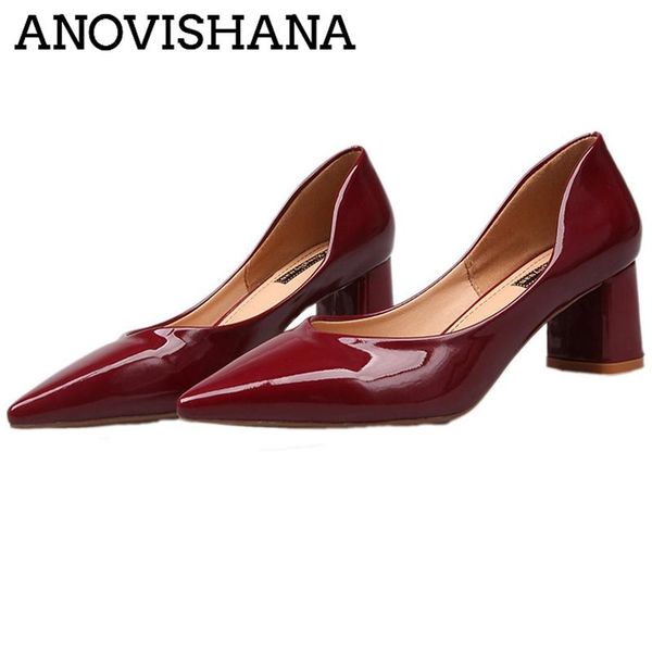 anovishana lady spring autumn elegant pumps pointed toe 5cm square heel patent leather slip on big size 35-40 casual date a2940, Black
anovishana lady spring autumn elegant pumps pointed toe 5cm square heel patent leather slip on big size 35-40 casual date a2940, Black