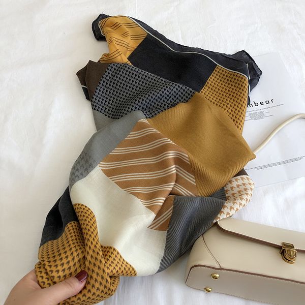 korean soft linen with thousand bird pattern color matching scarf for women's autumn and winter versatile cotton warm shawl, Blue;gray
korean soft linen with thousand bird pattern color matching scarf for women's autumn and winter versatile cotton warm shawl, Blue;gray