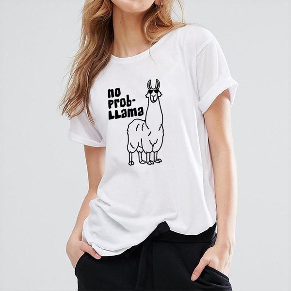 no prob llama letter print t shirt women short sleeve o neck loose tshirt 2020 summer women tee shirt camisetas mujer, White
no prob llama letter print t shirt women short sleeve o neck loose tshirt 2020 summer women tee shirt camisetas mujer, White