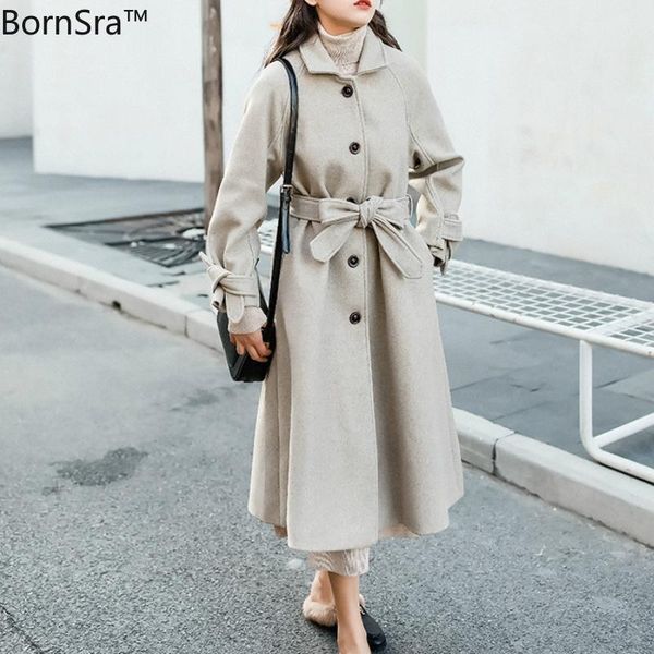 bornsra 2021 autumn winter long thickening over-the-knee woolen coat single breasted high waist winter coat women elegant, Black
bornsra 2021 autumn winter long thickening over-the-knee woolen coat single breasted high waist winter coat women elegant, Black