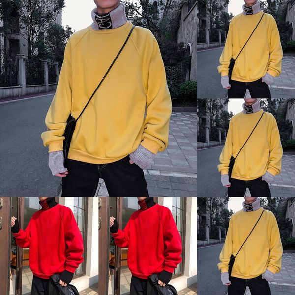 byb3w autumn and winter ins contrast color reversible high hop sweater sweatercoat outerw korean bf collar fashion brand loose hip sweate, Black
byb3w autumn and winter ins contrast color reversible high hop sweater sweatercoat outerw korean bf collar fashion brand loose hip sweate, Black