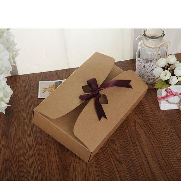 10pcs/lot boutique retro kraft paper gift box with ribbon scarf clothes packaging cardboard box creative carton favor paper
10pcs/lot boutique retro kraft paper gift box with ribbon scarf clothes packaging cardboard box creative carton favor paper