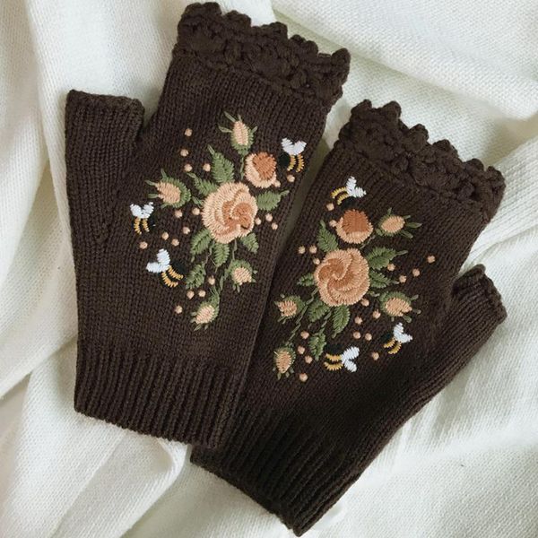 fashion short gloves women' warm flower printing winter gloves fingerless for women retro mitten girl knitted, Blue;gray
fashion short gloves women' warm flower printing winter gloves fingerless for women retro mitten girl knitted, Blue;gray