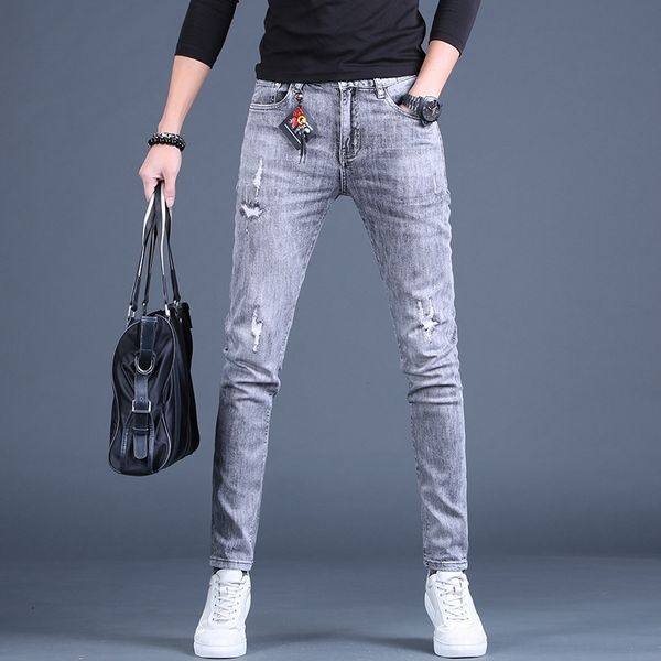 iuz7e men's jeans men's casual brand slim-fit leggings pants gray tight spring jeans tight pantstrendy trendy plus velvet long rip, Blue
iuz7e men's jeans men's casual brand slim-fit leggings pants gray tight spring jeans tight pantstrendy trendy plus velvet long rip, Blue