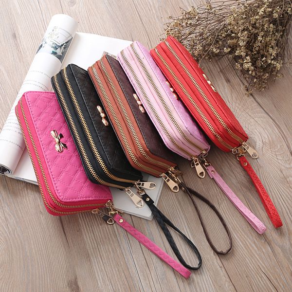 factory direct supply korean fashion ladies double pull wallet bow knot embroidered lattice handbag pu clutch handbag handbag
factory direct supply korean fashion ladies double pull wallet bow knot embroidered lattice handbag pu clutch handbag handbag
