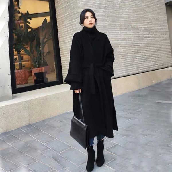 women's wool & blends ewq 2021 autumn turn-down collar all-match warm thick pocket korean style black double sided woolen coat 2a1674
women's wool & blends ewq 2021 autumn turn-down collar all-match warm thick pocket korean style black double sided woolen coat 2a1674