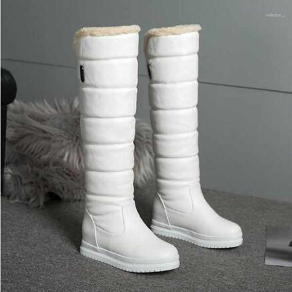 2020 women boots pu leather knee high boots platform plus fur flat snow winter female shoes size 34-43 botas mujer1, Black
2020 women boots pu leather knee high boots platform plus fur flat snow winter female shoes size 34-43 botas mujer1, Black