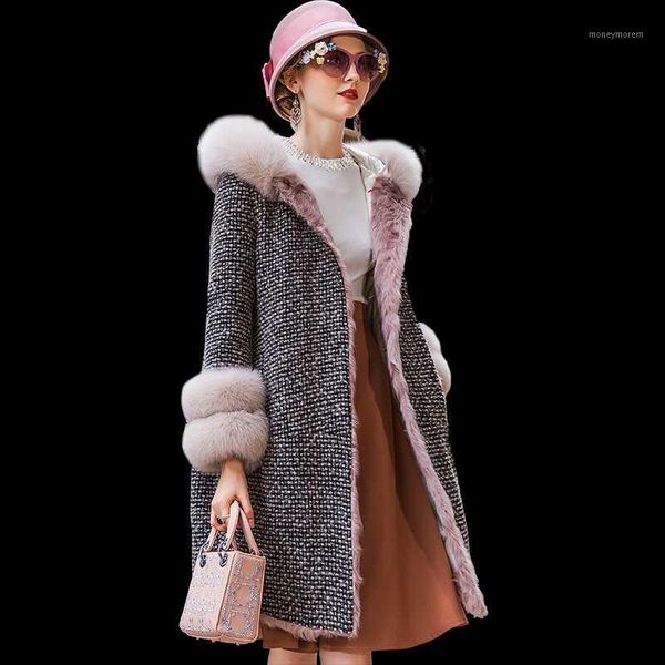 women's fur & faux winter real coat female long vintage hooded sheep shearing duck down jacket women korean wool hiver 186711, Black
women's fur & faux winter real coat female long vintage hooded sheep shearing duck down jacket women korean wool hiver 186711, Black
