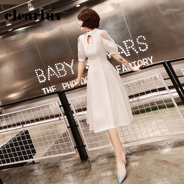 high collar women party gowns dr336 white a-line formal prom dress short sleeve vestidos de festa above knee elegant dress 20201, White;black
high collar women party gowns dr336 white a-line formal prom dress short sleeve vestidos de festa above knee elegant dress 20201, White;black