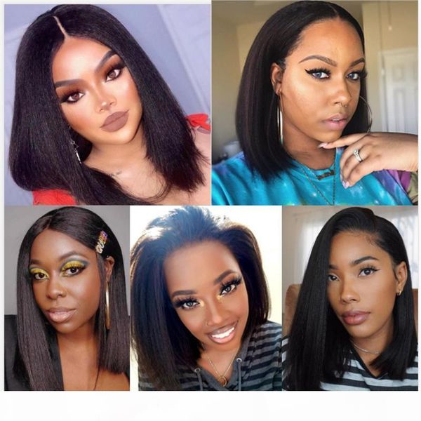 light yaki straight 13x4x1 short bob deep part lace front human hair wigs for black women kinky straight t part lace frontal wig, Black;brown
light yaki straight 13x4x1 short bob deep part lace front human hair wigs for black women kinky straight t part lace frontal wig, Black;brown