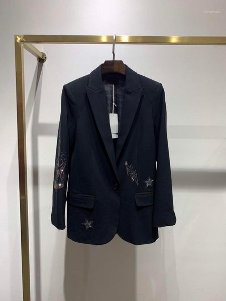 2019 autumn new women diamonds blazer coat female single button slim blazer jacket rmsx 8.211, White;black
2019 autumn new women diamonds blazer coat female single button slim blazer jacket rmsx 8.211, White;black