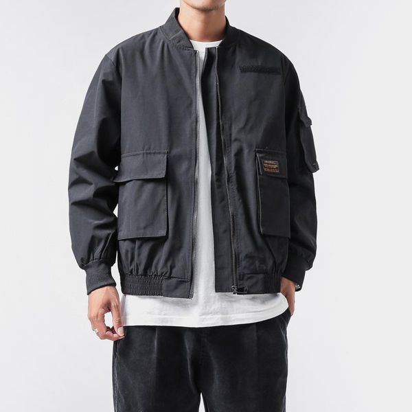 men black spring solid korean hip hop jackets 2020 mens stand collar jacket male pockets streetwear coat clothing1, Black;brown
men black spring solid korean hip hop jackets 2020 mens stand collar jacket male pockets streetwear coat clothing1, Black;brown