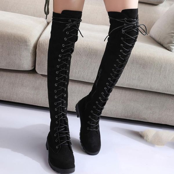 boots shoes woman winter women zapatos de mujer women's lace-up knee bare flat round toe casual long tube booties1, Black
boots shoes woman winter women zapatos de mujer women's lace-up knee bare flat round toe casual long tube booties1, Black