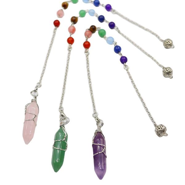 wholesale 10 pcs silver plated wire wrap hexagon prism quartz pendant with stone beads chain chakra jewelry
wholesale 10 pcs silver plated wire wrap hexagon prism quartz pendant with stone beads chain chakra jewelry