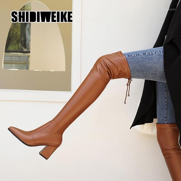 boots 2021 leather women over the knee lace up high heels autumn woman shoes winter v7361, Black
boots 2021 leather women over the knee lace up high heels autumn woman shoes winter v7361, Black