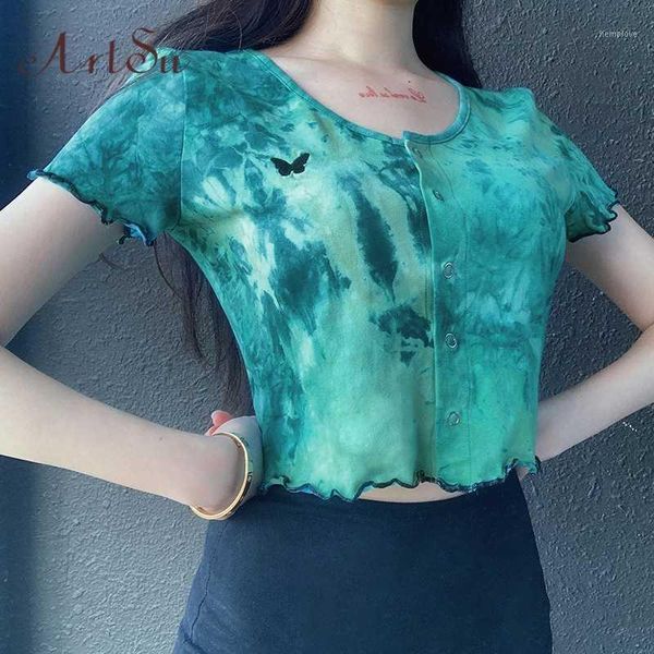 tie dye butterfly print t-shirt short sleeve croppped women summer casual button cotton crop tees shirt new1, White
tie dye butterfly print t-shirt short sleeve croppped women summer casual button cotton crop tees shirt new1, White