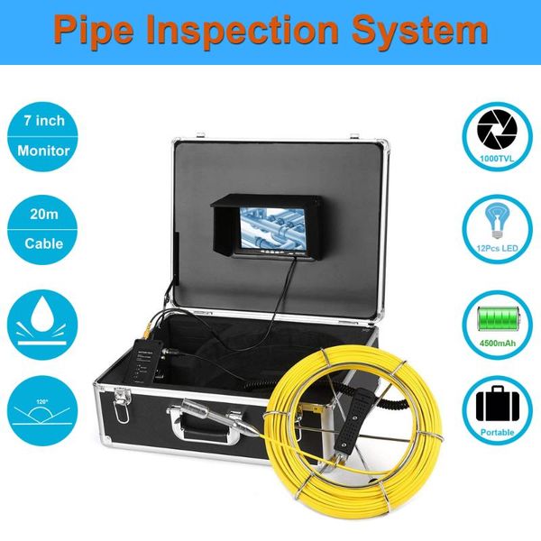 20m fiber glass cable 23mm waterproof lens industrial sewer pipe pipeline inspection underwater camera with 7" lcd monitor
20m fiber glass cable 23mm waterproof lens industrial sewer pipe pipeline inspection underwater camera with 7" lcd monitor