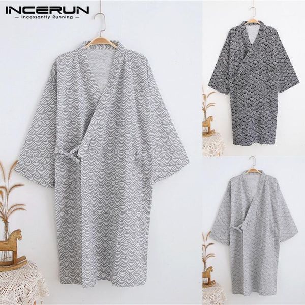 incerun fashion men robes print sleepwear short sleeve japanese style kimono loose soft leisure men homewear bathrobes plus size1, Black;brown
incerun fashion men robes print sleepwear short sleeve japanese style kimono loose soft leisure men homewear bathrobes plus size1, Black;brown