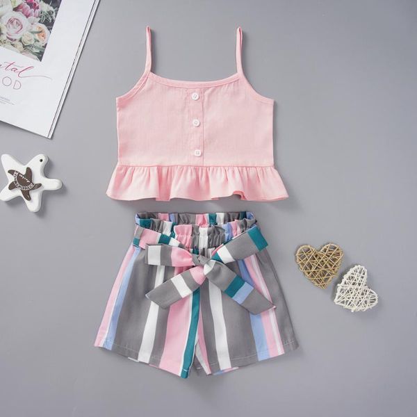 clothing sets baby clothes 2021 girls spring and summer suit multicolor sling + striped shorts casual two-piece 1-4 years old, White
clothing sets baby clothes 2021 girls spring and summer suit multicolor sling + striped shorts casual two-piece 1-4 years old, White