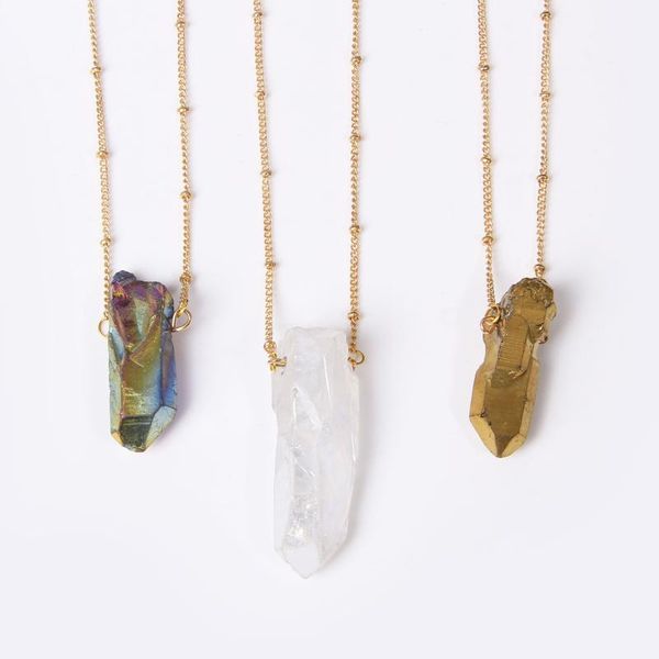 crystal irregular stone pendant necklaces for women men long chain crystal points glass chakra rock necklaces statement jewelry, Silver
crystal irregular stone pendant necklaces for women men long chain crystal points glass chakra rock necklaces statement jewelry, Silver